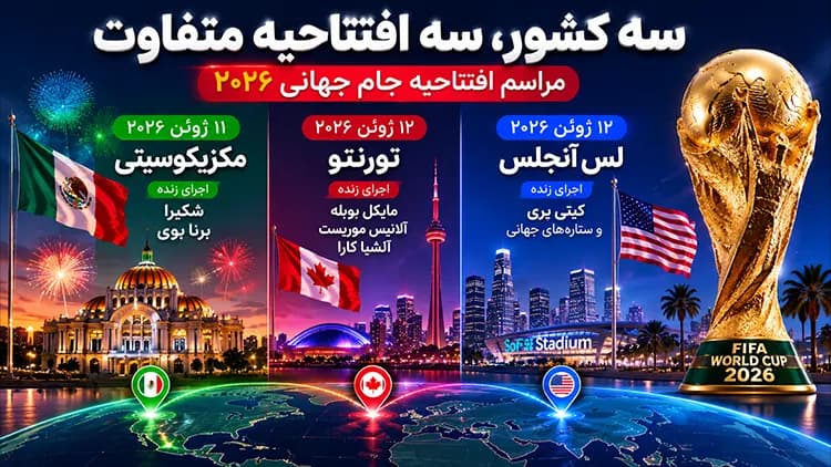 مراسم افتتاحیه جام جهانی ۲۰۲۶ آمریکا | کیتی پری و ستاره‌های جهان در لس‌آنجلس
