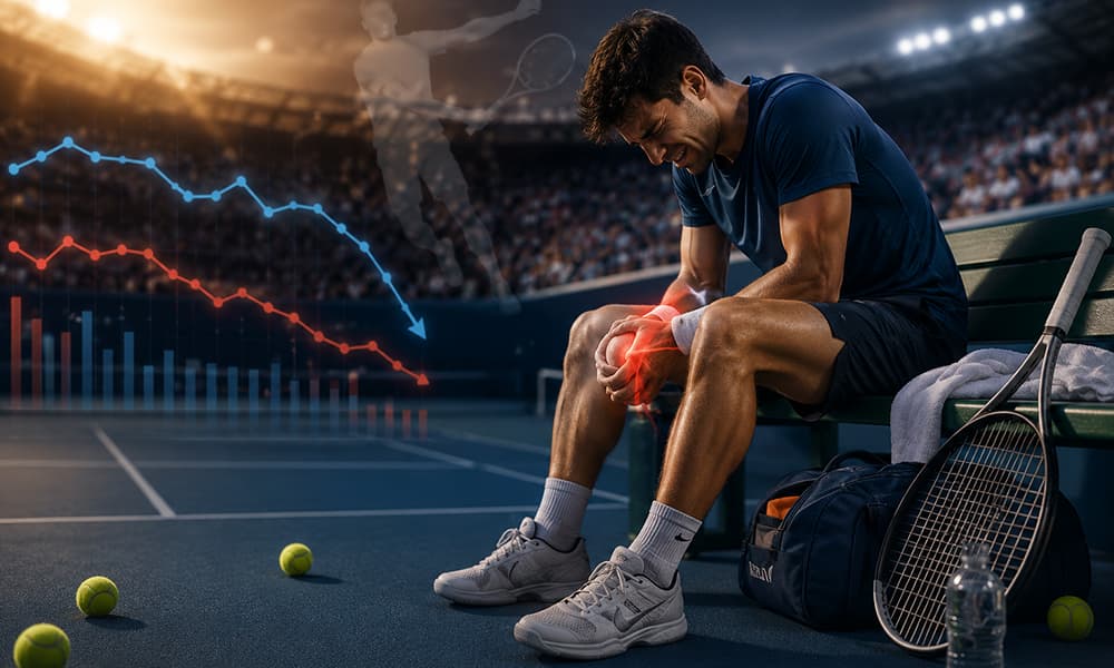 مصدومیت بازیکن چطور روی ضرایب تنیس تأثیر می‌گذارد؟
