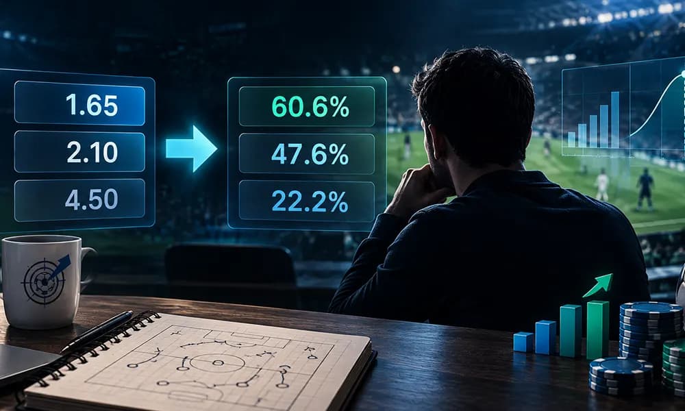 احتمال ضمنی - تبدیل ضریب شرط بندی به احتمال