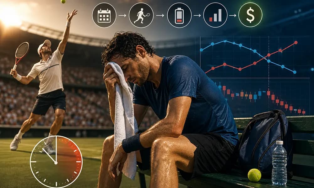 خستگی بازیکنان چطور روی Odds تنیس تأثیر میگذارد؟